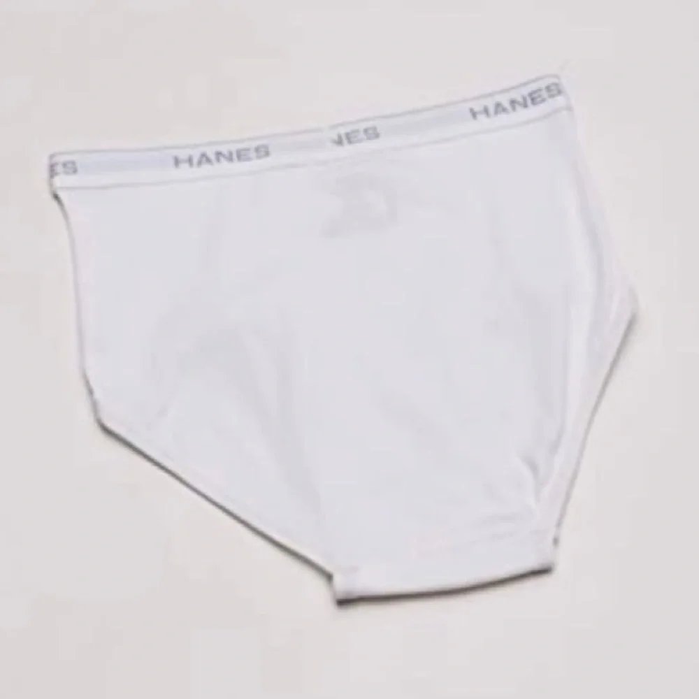 NWT Hanes Men’s Pack of 3 Tagless White Briefs, Large